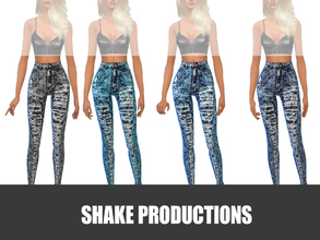 Sims 4 — ShakeProductions 14-2 by ShakeProductions — High waisted jeans with 4 colors