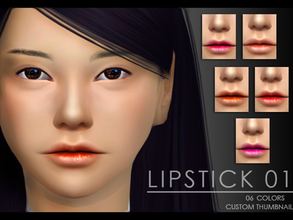Sims 4 — Yume - Lipstick 01 by Zauma — Hello! Here is a new lipstick on differents soft tones. Avaliable on 6 colors with