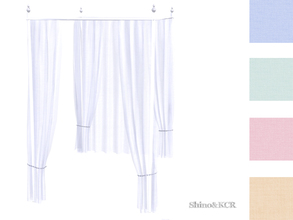 Sims 4 — Curtains and Canopy's - Canopy Doublebed Bar White Silver by ShinoKCR — matching most of the EA Beds and sure