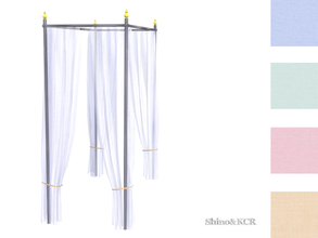 Sims 4 — Curtains and Canopy's - Canopy Singlebed Bar Black Gold by ShinoKCR — matching most of the EA Beds and sure our