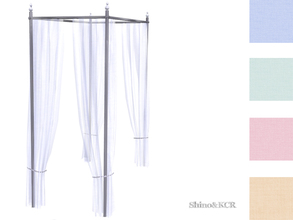 Sims 4 — Curtains and Canopy's - Canopy Singlebed Bar Black Silver by ShinoKCR — matching most of the EA Beds and sure