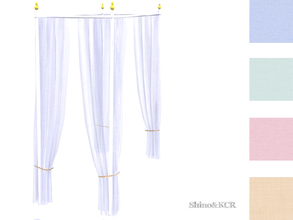 Sims 4 — Curtains and Canopy's - Canopy Singlebed Bar White Gold by ShinoKCR — matching most of the EA Beds and sure our