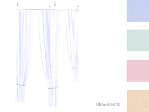 Sims 4 — Curtains and Canopy's - Canopy Singlebed Bar White Silver by ShinoKCR — matching most of the EA Beds and sure