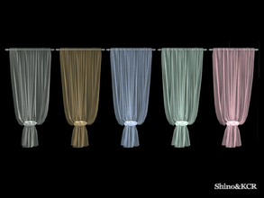 Sims 4 — Curtains and Canopy's - Curtain sheer w Rosea by ShinoKCR — truly elegant sheer Curtain 1tl