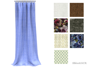 Sims 4 — Curtains and Canopy's - Curtain Solid Prints right by ShinoKCR — matching the former Set with Loftcurtains
