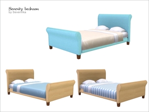 Sims 4 — [Serenity bedroom] Double bed FIX by Severinka_ — Double bed, of a set 'Bedroom Serenity' 3 colors Fixed for
