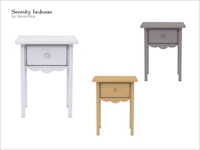 Sims 4 — [Serenity bedroom] End table by Severinka_ — End table, of a set 'Bedroom Serenity' 3 colors