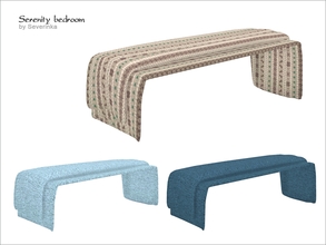 Sims 4 — [Serenity bedroom] Bed blanket by Severinka_ — Bed folder blanket, of a set 'Bedroom Serenity' 3 colors 
