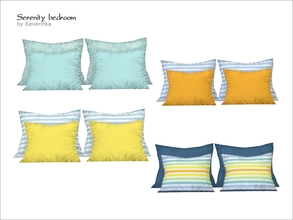Sims 4 — [Serenity bedroom] Bed pillows by Severinka_ — Bed pillows (4 pieces) of a set 'Bedroom Serenity' 4 colors