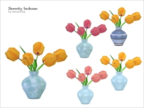 Sims 4 — [Serenity bedroom] Tulips in vase by Severinka_ — Tulips in vase, of a set 'Bedroom Serenity' 5 colors