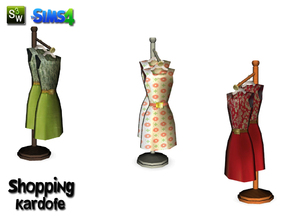 Sims 4 — kardofe_Shopping_dress by kardofe — Coat rack with two dresses on display