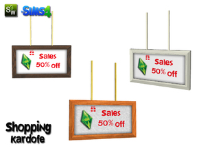 Sims 4 — kardofe_Shopping_placard by kardofe — Discounts ad poster