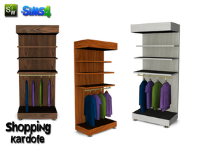 Sims 4 — kardofe_Shopping_shelves by kardofe — Shelving to display the items with hung on the bottom clothes