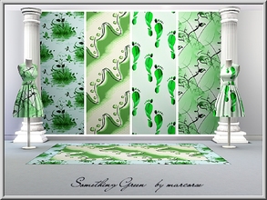 Sims 3 — Something Green_marcorse by marcorse — Four patterns in shades of green. Eco Twist and Pond Weeds are found in