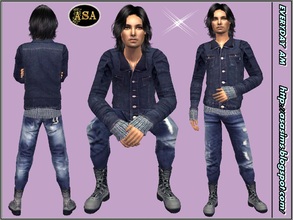 Sims 2 — ASA_Dress_341_AM by Gribko_Sveta — The jeans dress with boots for men TS2