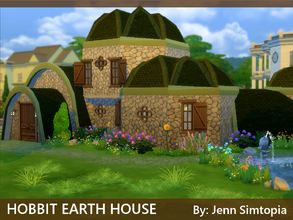 Sims 4 — Hobbit Earth House by Jenn_Simtopia — Inspired by the Hobbit Homes from Lord of the rings! This sweet little