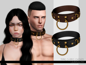 Sims 3 — LeahLillith Tribe O-Ring Choker by Leah_Lillith — Tribe O-Ring Choker 2 recolorable areas avilable for males and