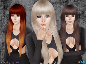 Sims 3 — Izzy Hairstyle - Set by Cazy — Hairstyle for Female, Child through Elder. 2 Shapes with 2 types of