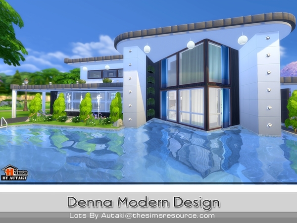 Sims 4 — Denna Modern Design by autaki — Denna Modern Design Luxury modern styles. Compact house for your simmies. It has