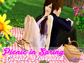 Sims 3 — Picnic in Spring Couple Pose Pack by sweetwilight — Another couple pose I made just cause its Spring time! 2