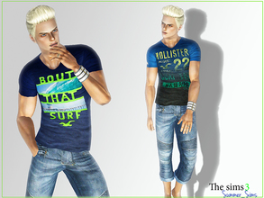 Sims 3 — Blue Surf by Summer_Sims2 — T-shirt for YA/A Everyday/sport/Sleepwear 2 recolorable channels I hope you like!