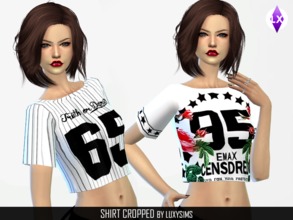 Sims 4 — Shirts Cropped by LuxySims3 — Two shirts cropped for female.