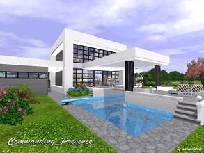 Sims 3 — Commanding_Presence by matomibotaki — Modern and stylish cube-style, split-level house with luxury details and