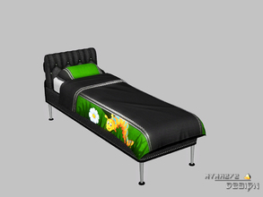 Sims 3 — Altara Single Bed by NynaeveDesign — The modern look of this low profile bed will add style to any bedroom.