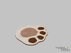 Sims 3 — Altara Puppy Paw Rug  by NynaeveDesign — Whimsical puppy paw shaped rug that features a cute design of thick