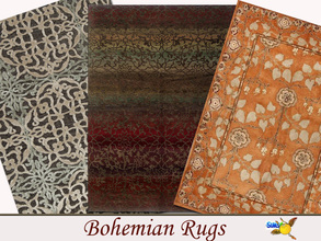 Sims 4 —  Bohemian Rugs by evi — Three second hand but precious hand made rugs to decorate your bohemian houses