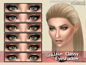 Sims 4 — Sohlein Classy Eyeshadow by GrizzlySimr — A classy eyeshadow for your glamorous sims. Comes with 7 colorful
