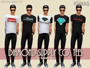 Sims 4 — Diamond Supply Co. Tees by GrizzlySimr — Diamond Supply Co. is a California based skateboard clothing line that