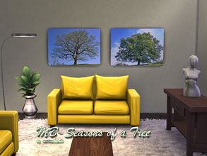 Sims 4 — MB-SeasonsOfaTree by matomibotaki — MB-SeasonsOfaTree, painting with a tree in spring and summer, created for