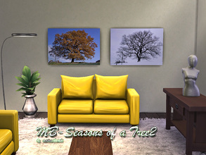 Sims 4 — MB-SeasonsOfaTree2 by matomibotaki — MB-SeasonsOfaTree2, painting with a tree in autunm and winter, created for
