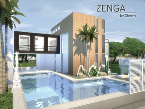 Sims 4 — ZENGA by chemy — Modern family home having open concept and wonderful outdoor spaces. Main floor has Living
