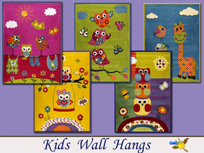 Sims 4 —  kids wall hangs by evi — Bright colours and imaginary themes for your kids bedroom