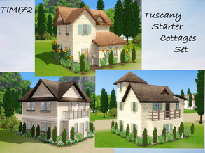 Sims 3 — Tuscany Starter Cottages Set by timi722 — Small starter cottages in tuscan style. Created for a mediterranean