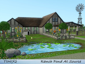 Sims 3 — Ranch Pond At Source by timi722 — Lovely farm for animals lovers and nature lovers. Two little kitchen-garden