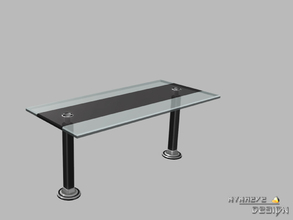 Sims 4 — Altara Desk by NynaeveDesign — Devoid of excessive shelves and drawers, this ultra-modern minimalist desk is the