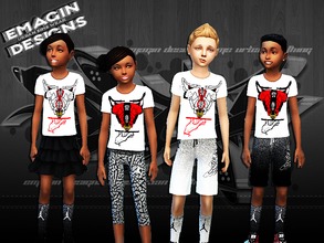 Sims 4 — 2 B&G Jordan Tees. by emagin3602 — Designed by Emagin Designs http://www.thesims3.com/mypage/Emagin/mystudio