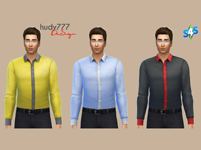 Sims 4 — Two Color Shirt Collection by hudy777-design — Since The Sims 1 I was a bit disappointed with lack of, not only