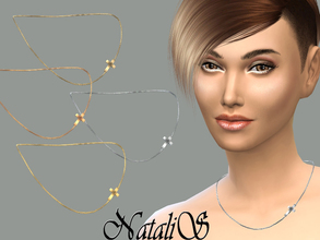 Sims 4 — NataliS_Cross chain necklace FT-FA by Natalis — Simple design cross on a chain. Stylish jewelry for your Sims. 5