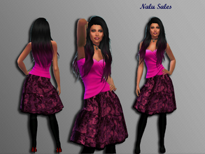 Sims 4 — Vintage Skirt  by Nalu_Sales_ — Skirt, female, everiday, formal