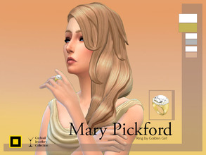 Sims 4 — Mary Pickford Ring by Golden_Girl2 — An 18th Century-style ring that features a 10 carat diamond encircled by