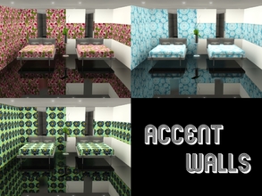 Sims 3 — Accent Wall set by Prickly_Hedgehog — Three bold patterns for accent walls or wherever you want them.