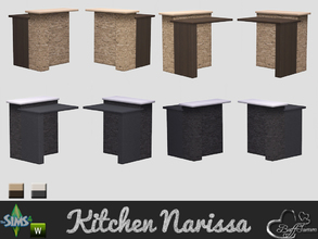 Sims 4 — Kitchen Narissa Island Counter by BuffSumm — Live! Work! Create! Designs that accentuate the use of materials