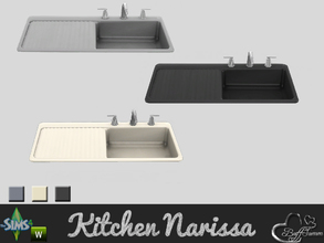 Sims 4 — Kitchen Narissa Sink by BuffSumm — Live! Work! Create! Designs that accentuate the use of materials such as