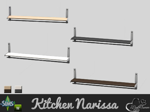Sims 4 — Kitchen Narissa Small Shelf by BuffSumm — Live! Work! Create! Designs that accentuate the use of materials such
