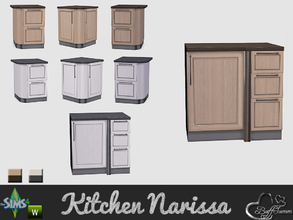 Sims 4 — Kitchen Narissa Stove Counter Left Side by BuffSumm — Live! Work! Create! Designs that accentuate the use of