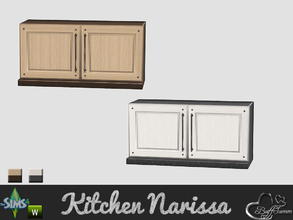 Sims 4 — Kitchen Narissa Upper Cabinet Double (not like EA's) by BuffSumm — Live! Work! Create! Designs that accentuate